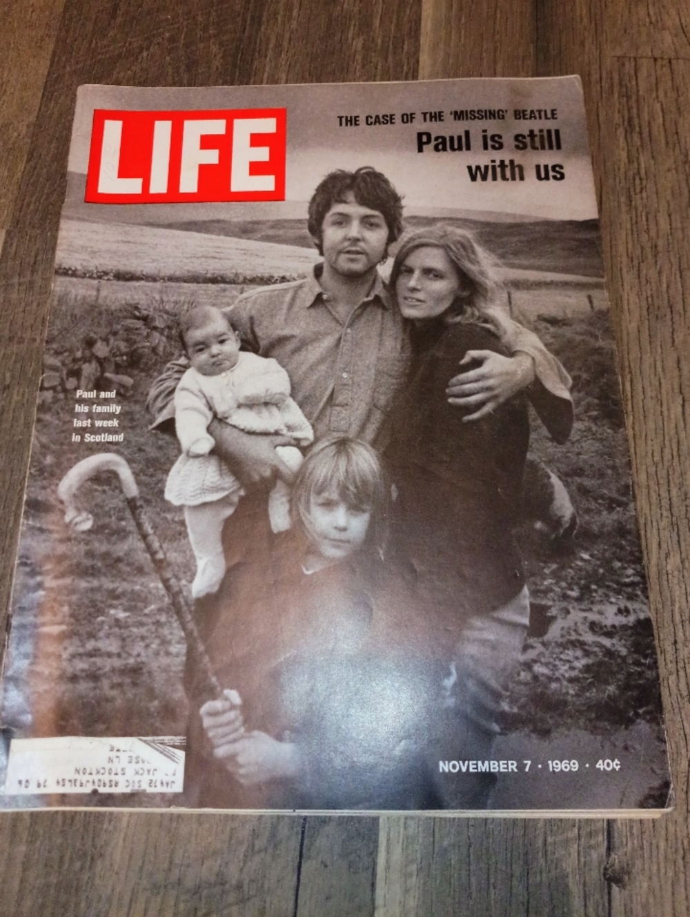 Vintage LIFE Magazine November 7 1969 Paul McCartney Beatles Cover Rare